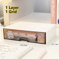 Axyaa Desk Organizer Stackable Drawer Pen Holder Stationery Storage Box