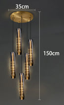 Axyaa Crystal Chandeliers: Modern LED Ceiling Lamp for Living Room
