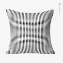 Axyaa Nordic Leather Hand-Woven Black & White Luxury Cushion