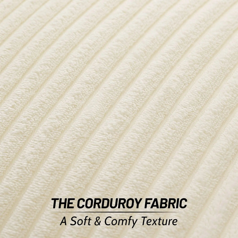 Axyaa Corduroy Cushion Cover - Soft Fluffy Strip Pillow Cover