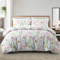 Leaf Plant Duvet Set, Boho Quilt Cover, Home Bedding by Axyaa