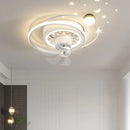 Axyaa Folding Ceiling Fan with LED Light & Control - Modern Bedroom & Living Room Lighting
