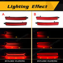 Axyaa LED Rear Bumper Reflector Lights Cadillac SRX Chevy Traverse GMC Acadia