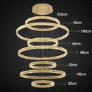 Axyaa Crystal Chandelier: Modern Home Décor Pendant Lighting for Living & Dining Room