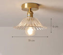Axyaa Modern Glass Shade Ceiling Lights with E27 Holder