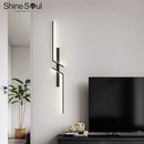 Axyaa LED Strip Wall Lamp: Modern Minimalist Bedroom Living Room Decorative Light