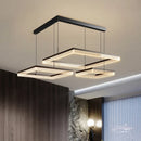 Axyaa Modern Acrylic LED Chandelier, Minimalist Dimmable Pendant Light for Home, Restaurant, Bedroom