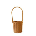Axyaa Handwoven Rattan Basket with Handle: Hanging Organizer for Home, Toilet, and Sundries