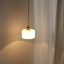 Axyaa White Glass Japan Style LED Pendant Lamp for Elegant Home Lighting