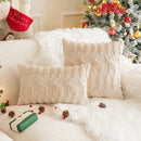 Axyaa Christmas Plush Pillow Cover 45x45cm for Living Room Sofa Home Decor