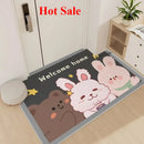 Axyaa Crystal Velvet Door Floor Mat - Zero Formaldehyde Entryway Carpet