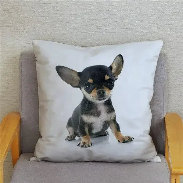 Chihuahua Dog Printed Cushion Cover by Axyaa for Home Decor