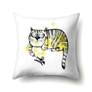 Axyaa Cartoon Animals Plush Cushion Cover 45x45cm Cute Cats and Dogs Pillowcase