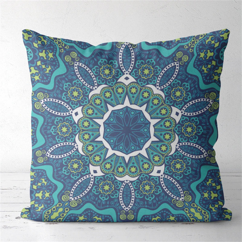 Axyaa Mysterious Pattern Flower Cushion Cover for Home Decor