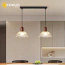 Axyaa Wooden & Glass Pendant Chandelier for Dining Room & Restaurant