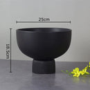 Axyaa Black & White Ceramic Vase: Modern Table Decor for Flowers, Plants, and Aesthetics