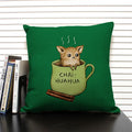 Axyaa Cartoon Animal Print 45x45cm Linen Cushion Cover - Sofa, Car, Chair Pillow Case