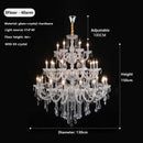 Axyaa Luxury Crystal Chandelier Lighting Top Grade K9 Crystals for Villa Foyer