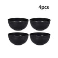 Axyaa 16pc Black PP Cutlery & Plate Set for Outdoor Camping and Parties