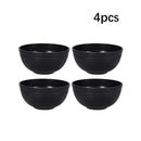 Axyaa 16pc Black PP Cutlery & Plate Set for Outdoor Camping and Parties