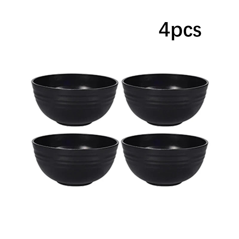 Axyaa 16pc Black PP Cutlery & Plate Set for Outdoor Camping and Parties
