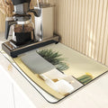 Axyaa Cactus Silicone Coasters Set for Kitchen Table - Absorbent Drying Mat