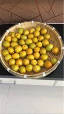 Axya Bamboo Weave Fruit Tray Basket - Round Unbreakable Storage Gift Basket