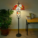 Axyaa Retro Stained Glass Tiffany Floor Lamp for Living Room and Bedroom