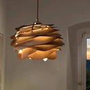 Axyaa Nordic Wood Rose Design LED Pendant Lights