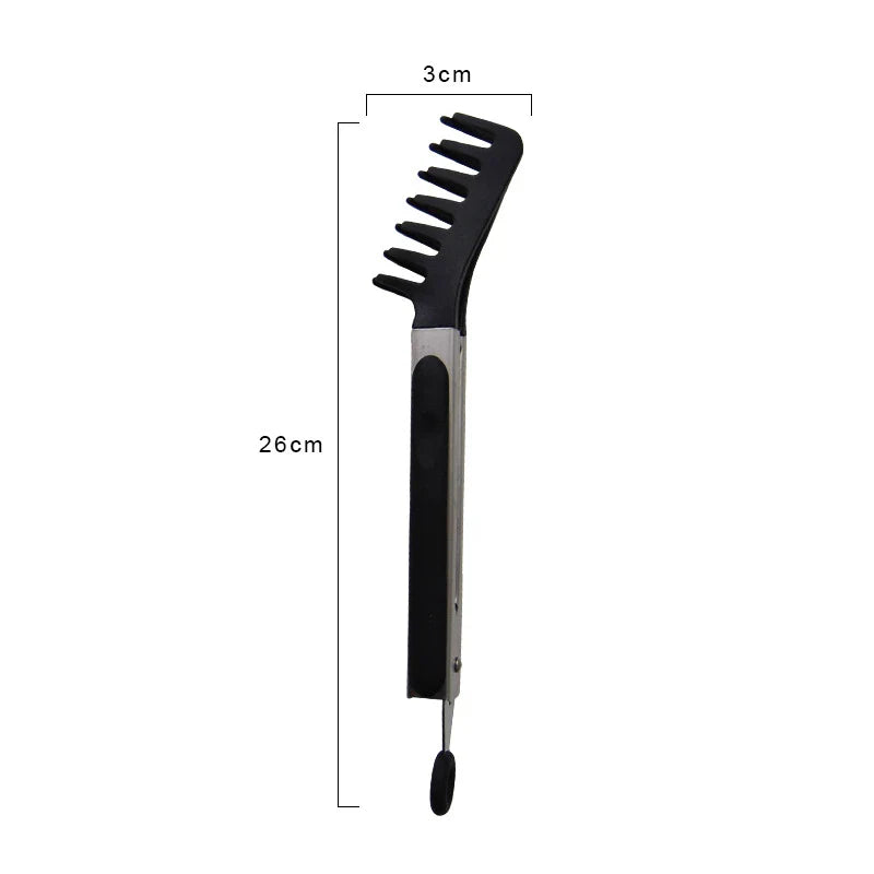 Axyaa Silicone Food Tongs Stainless Steel Grill Clamp Kitchen Utensils