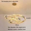 Axyaa Modern Luxury LED Crystal Chandelier for Home Interior Dining Room and Living Room