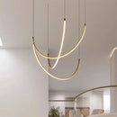 Axyaa Modern U-shaped Chandelier for Living Room, Dining Room, and Staircase