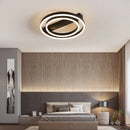 Axyaa Nordic Round LED Ceiling Light - Black Dimmable Modern Lamp