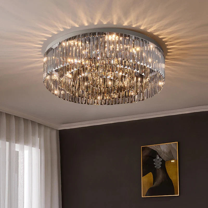 Luxury Villa Crystal Chandelier - Axyaa Nordic Ceiling Light
