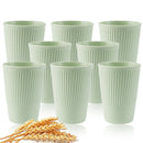 Axyaa Wheat Straw Stripe Couple Cups Set - Multi-Functional Coffee Mug for Home