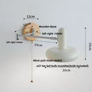 Axyaa LED Wall Sconce Light Rotate Pull Chain Switch Wood Base Bedside Lamp