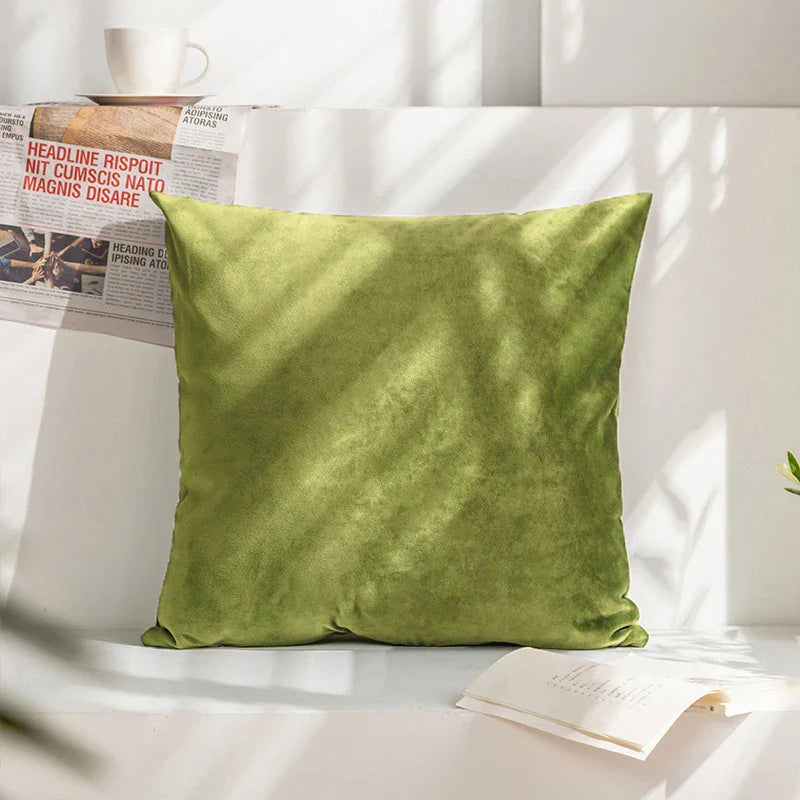 Velvet Cushion Cover for Sofa Living Room, 30x50cm Decorative Pillows by Axyaa