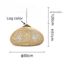 Axyaa Vintage Rattan Pendant Lamps: Handmade LED Lighting for Kitchen Island, Dining Room