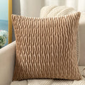 Axyaa 3D Geometric Velvet Pleated Cushion Cover for Home Decor