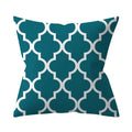 Teal Blue Green Floral Stripe Geometric Pillowcase by Axyaa for Home Decor