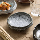 Axyaa Ceramic Dinner Plate - Irregular High Foot Sushi Plate for Restaurant Tableware