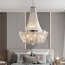 Axyaa Gold & Silver Tassel Pendant Chandelier - Luxury Lighting Fixture for Living room