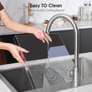 Axyaa Acrylic Cutting Board with Lip: Anti-slip Kitchen Chopping Board & Counter Protector