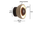 Axyaa Wood LED Wall Sconce with Pull Chain Switch for Staircase and Bathroom Mirror