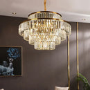 Axyaa Luxury Gold Crystal Chandelier for Living Room Villa Kitchen Decor