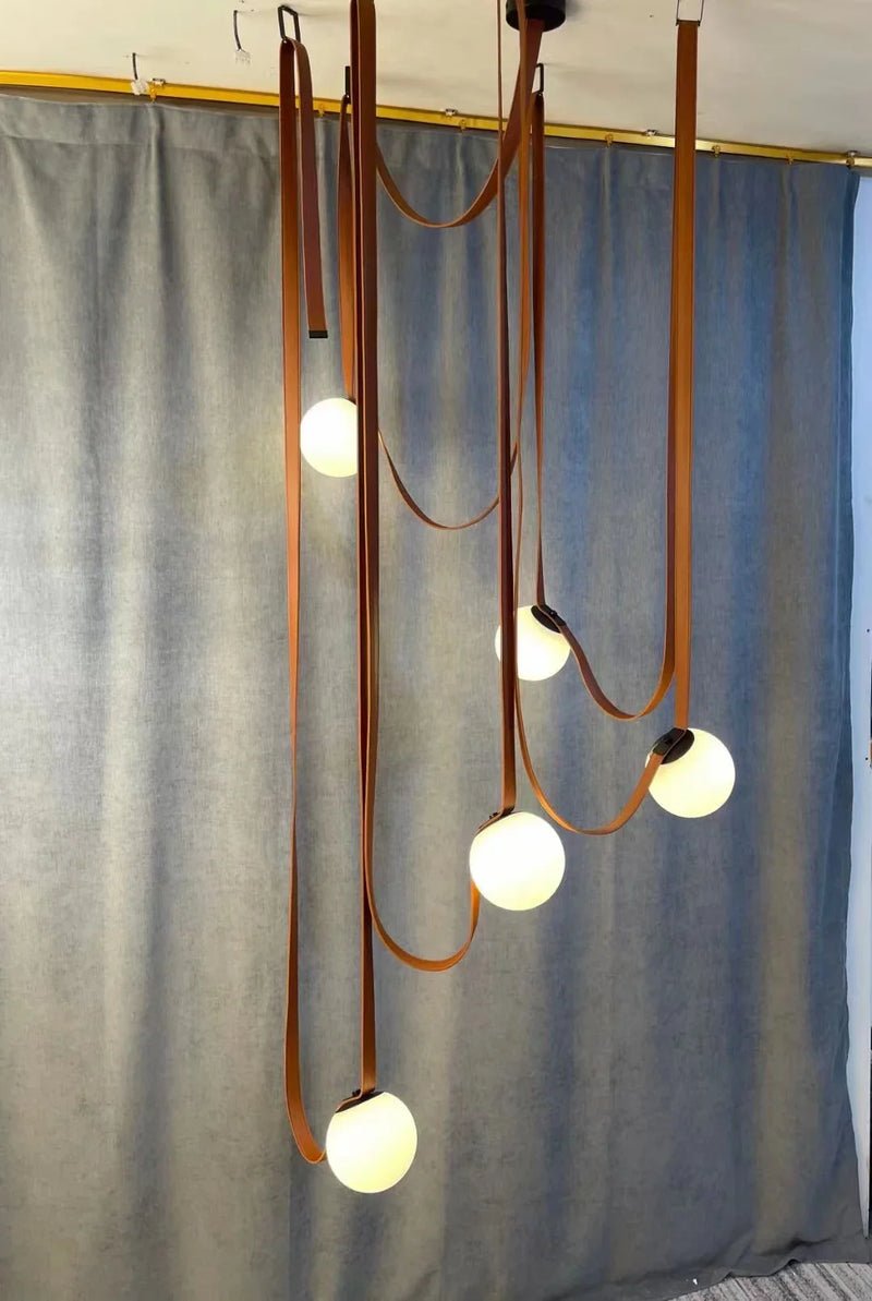 Axyaa Wabi Sabi Wind Duplex Villa with Glass Ball Chandelier