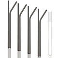 Axyaa Stainless Steel Straws Set for Drinks • Reusable and Colorful Kitchen Accessories
