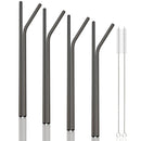Axyaa Stainless Steel Straws Set for Drinks • Reusable and Colorful Kitchen Accessories