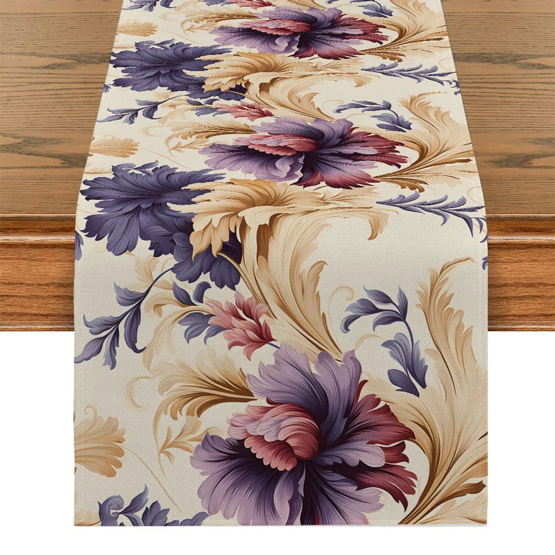 Axyaa Floral Table Runner for Dining Coffee Wedding Holiday Decor