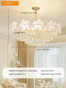 Axyaa Modern Minimalist Crystal Chandelier for Living Room, Bedroom, and Dining Room